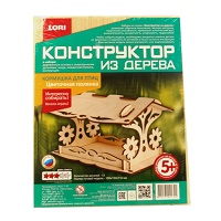 Фн-018 Конструктор из дерева.Кормушка для птиц "Цветочная полянка"