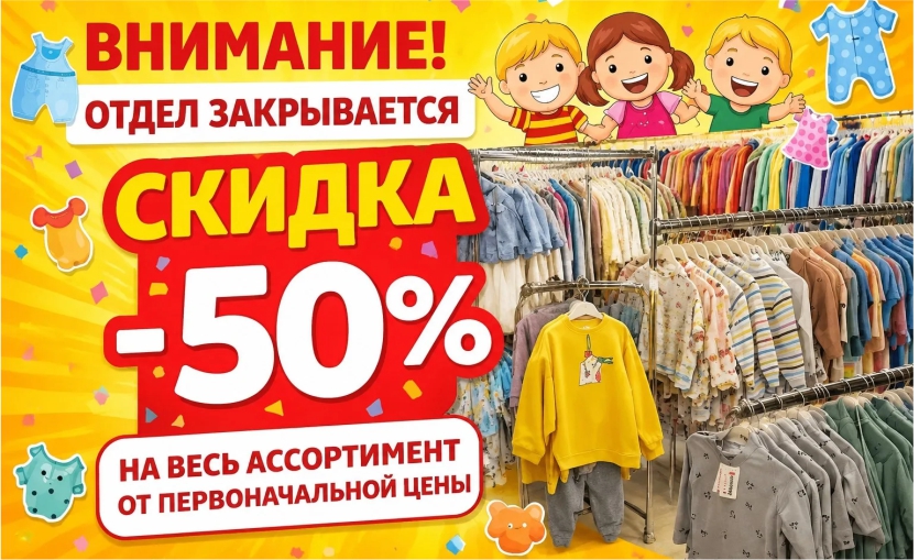 Отдел одежды закрывается! 