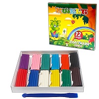 Пластилин " KWELT " Классический 12цв 240г со стеком, картонная упаковка