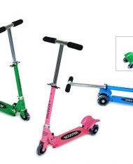 САМОКАТ 1-2 СКЛАДНОЙ 1 АММОРТИЗАТОР МЕТАЛЛ ОСНОВАНИЕ 60Х10СМ 3ЦВ МЕТАЛЛ РЕГУЛИРУЕМЫЙ РУЛЬ РУЧКИ EVA 