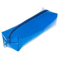 Пенал-косметичка односекционный на молнии МАЛЫЙ, ткань глянец NEON 195/60/50 (20) (К-721, СИНИЙ),