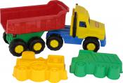 Набор №69: "Фаворит", автомобиль-самосвал + формочки (самосвал + паровоз)