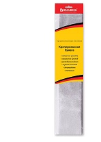 Цветная бумага крепированная BRAUBERG, стандарт, растяжение до 65%, 25 г/м2, европодвес, желтая, 50х