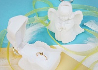 Футляр под кольцо "Ангел", 6,5*6,5*3,5, цвет белый 767641