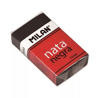 Ластик " Milan " пластиковый, мягкий, черный, 39*24*10мм, картонный держатель