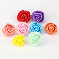 Латексный цветок роза зефирный фом 5 см (20 шт)