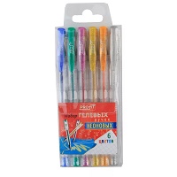 TM"Profit"Набор ручек гелевых 6шт,6цв флуоресцентных неоновых  (НР-9919) в пластик. блист,кратно 24