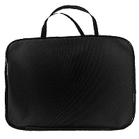 Сумка-планшет А4 объемная, черная, ручки