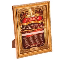 Диплом "Лучший руководитель - мужской", 15 х 20 см 1531228