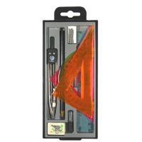 Набор чертежный " Глобус " из  9-ти предметов, пластиковая упаковка