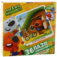 МиМиМишки. Пазл 36Эл.Велосипед Кеши. +магнит.03508
