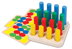 Мозаика деревянная "Веселые столбики" 16 эл арт.02991