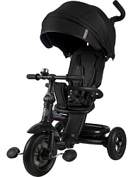 Велосипед трёхколёсный с ручкой  ПРАЙМ PLUS(колёса надув/,10"/8",звонок) черный SPORT (арт. ВЛ-5505)