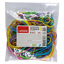 Резинка банковская " deVente " цветная 50г, длина 60мм, каучук, 10702070/291024/5102258       