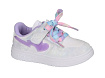 T-10966-K Полуботинки 25-30 р.р Белый/Фиолетовый(12 пар) (Размер 30)