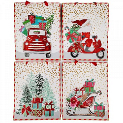 Пакет ВЕЗЕМ ПОДАРКИ  глиттер,3D  30*41,5*12см арт.7811A  (1/12/360шт)