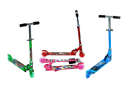 САМОКАТ 1-1 СКЛАДНОЙ ALU ОСНОВАНИЕ 60Х10СМ 1ЦВ ALU РЕГУЛИРУЕМЫЙ РУЛЬ РУЧКИ EVA СКЛАДНЫЕ КОЛЕСА PU ПЕ