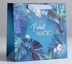 Пакет подарочный ламинированный квадратный, упаковка, «Magic», 22 х 22 х 11 см