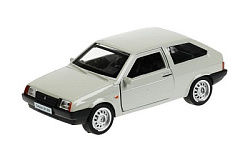 343355 Машина металл LADA-2108 "СПУТНИК" 12 см, двер, баг, инерц, серебристый, кор. Технопарк в кор.