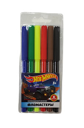 313767 Фломастеры ХОТ ВИЛС 6цв, круглые Умка в кор.4*24наб