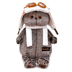 Ks22-009 Игрушка Кот Басик в шлеме и шарфе