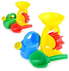 Игра Детский песочный набор 3пр.(мельница, лейка-mini, совок L16см)