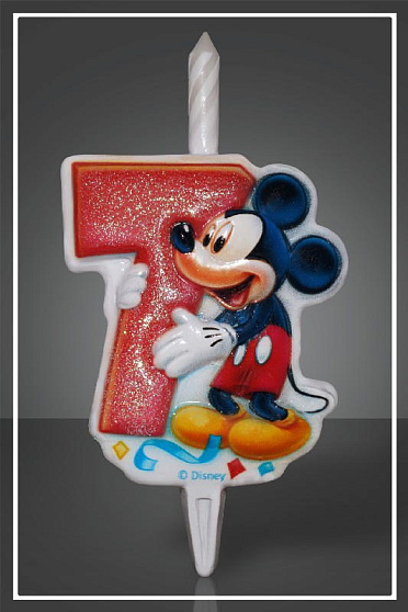 свеча тортовая 7 "Микки Маус"