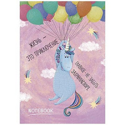 Записная книжка МАЛЫЙ ФОРМАТ А6 спираль 40л " ПЗБМ " Микс 5, клетка, обложка - мелованный картон, ти