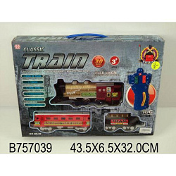 219142  ЖЕЛЕЗНАЯ ДОРОГА Р/У СВЕТ+ЗВУК, ДЛИНА ПОЛОТНА 420СМ 39 В КОР. 44*32*7СМ в кор.2*9шт
