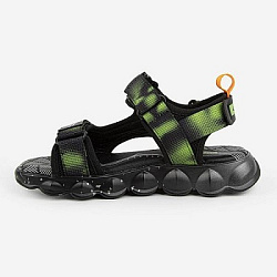 33764п-1 Туфли летние (черный-салатовый) 33-37 (5 пар)