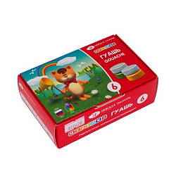 Гуашь " Цветик " 6цв*15мл картонная упаковка