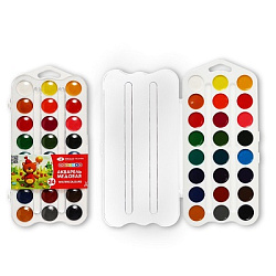 Акварель " Цветик "  24цв медовая, без кисти, пластиковая упаковка, европодвес