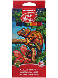 Карандаши " Artberry " 12цв трехгранные, деревянные, картонная упаковка, европодвес