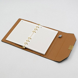 Ежедневник А6 иск.кожа100л.клетка NUANCE ГОЛУБОЙ арт.26230 (1/60шт)