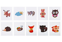 Алмазная мозаика на стикере 6,5*8см наб.10шт арт.М-11873 (1/24/384наб)