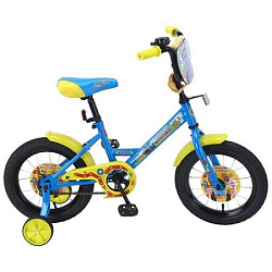Вело.дет.14" Синий ТРАКТОР gw-тип, щиток,встав.страх.кол,звон,полу-слик 2,125",пл.кр - в кор.1шт