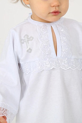 Платье крестильное унисекс. арт. ПЛ-КР-003 - белый (86)