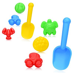 Песочный набор «Ассорти»(3 формочки, совок)