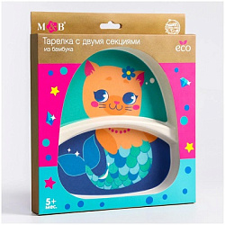 Тарелка из бамбука,цвет и рисунок МИКС  5083816