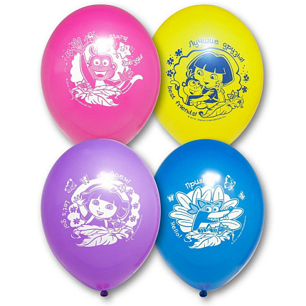 Шар с рисунком 12" Даша-путешественница