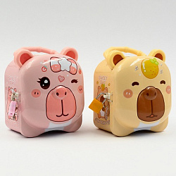 Копилка металлическая КАПИБАРА 10,5*12,5*10см арт.S296 (1/12/120шт)