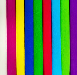 Набор цветной крепированной бумаги 200х50, 9цв.18 рул.
