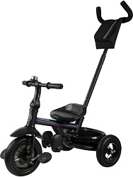 Велосипед трёхколёсный с ручкой  ПРАЙМ PLUS(колёса надув/,10"/8",звонок) черный SPORT (арт. ВЛ-5505)