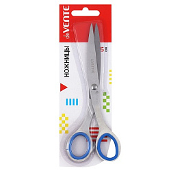 Ножницы deVENTE Solid 16,5 см, цельнометаллические, прорезиненные симметричные кольца, в картонном б