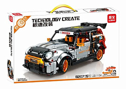 8207 Конструктор Technica " Pull back Mini Cooper Race Car"