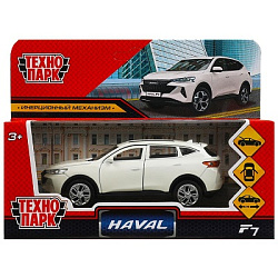 371217 Машина металл HAVAL "haval f7", длина 12 см, дв, багаж, инер, белый, в кор. Технопарк в кор.2