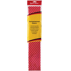 Бумага гофрированная/креповая, 22г/м, 50х200см, горошек, в рулоне, BRAUBERG, 127938