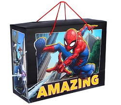 Пакет подарочный-коробка, 40 х 30 х 15 см «Amazing», упаковка, Человек-паук