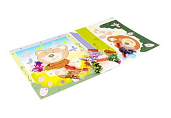 Пм-002 Картинка 3D.Аппликация для малышей с пайетками "Мишутка"