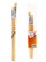 TM"Legend"Набор кистей (щетина круглая №4,8, плоская №14) (НК-3229) 3 шт., крат 12